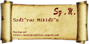 Száraz Miklós névjegykártya